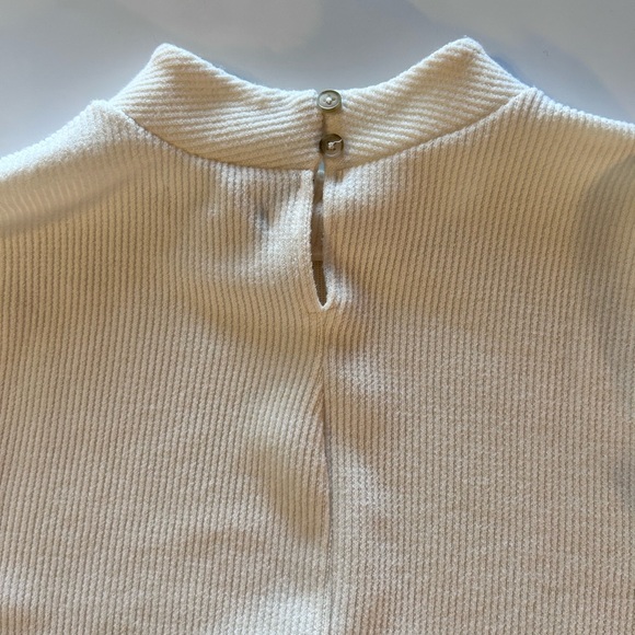 Madewell Weave Mix Mock Neck With Bubble Sleeve Size Small - Picture 4 of 11